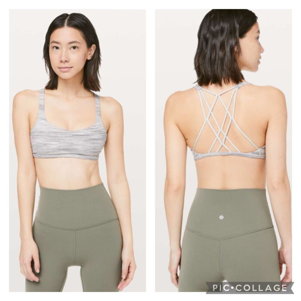 Lululemon Free To Be Zen Bra Space Dye Camo White Size 8
